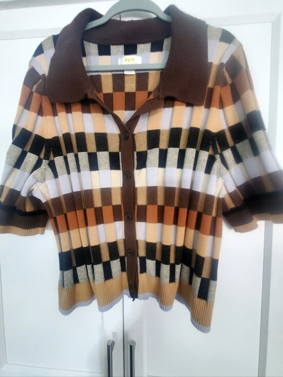 Maeve Sweaters - ANTHRO /MAEVE 3X EUC Checkerboard SWEATER